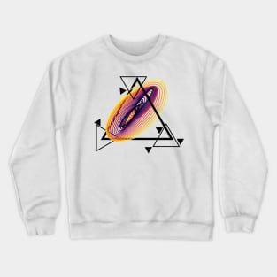 Harmonic Motion Geometry | Inferno Wormhole Yellow Red Black Crewneck Sweatshirt